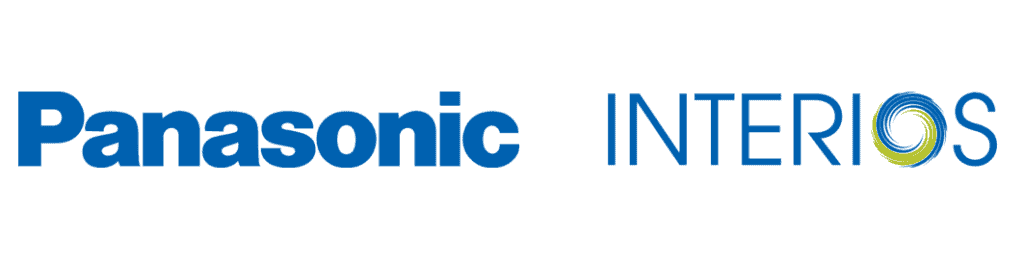 Panasonic and Interios logo banner